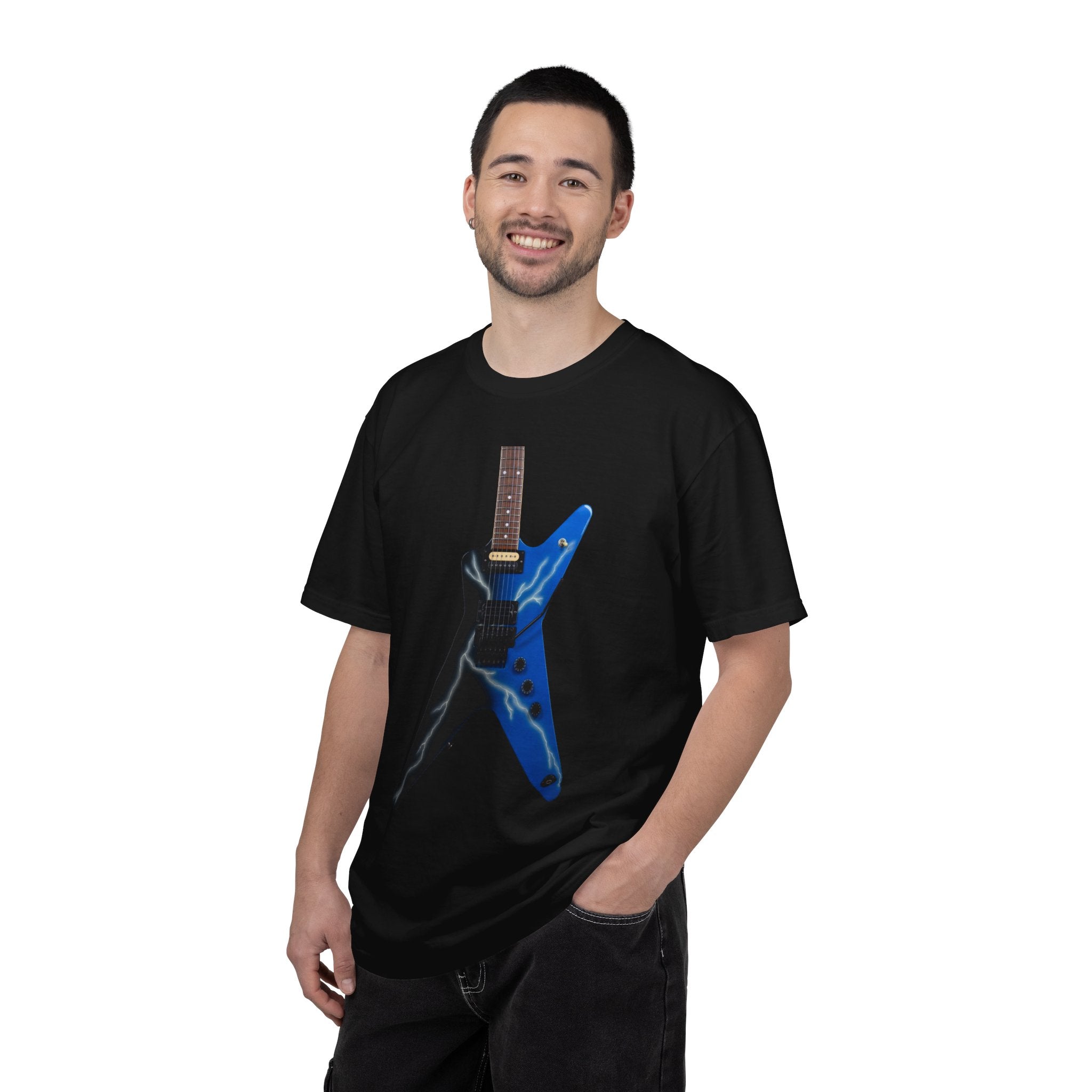 Dimebag Darrell Abbott Guitar T-Shirt | Blue Lightening Tee | Inspired by his Legendary Guitar | Comfort Colors 1717