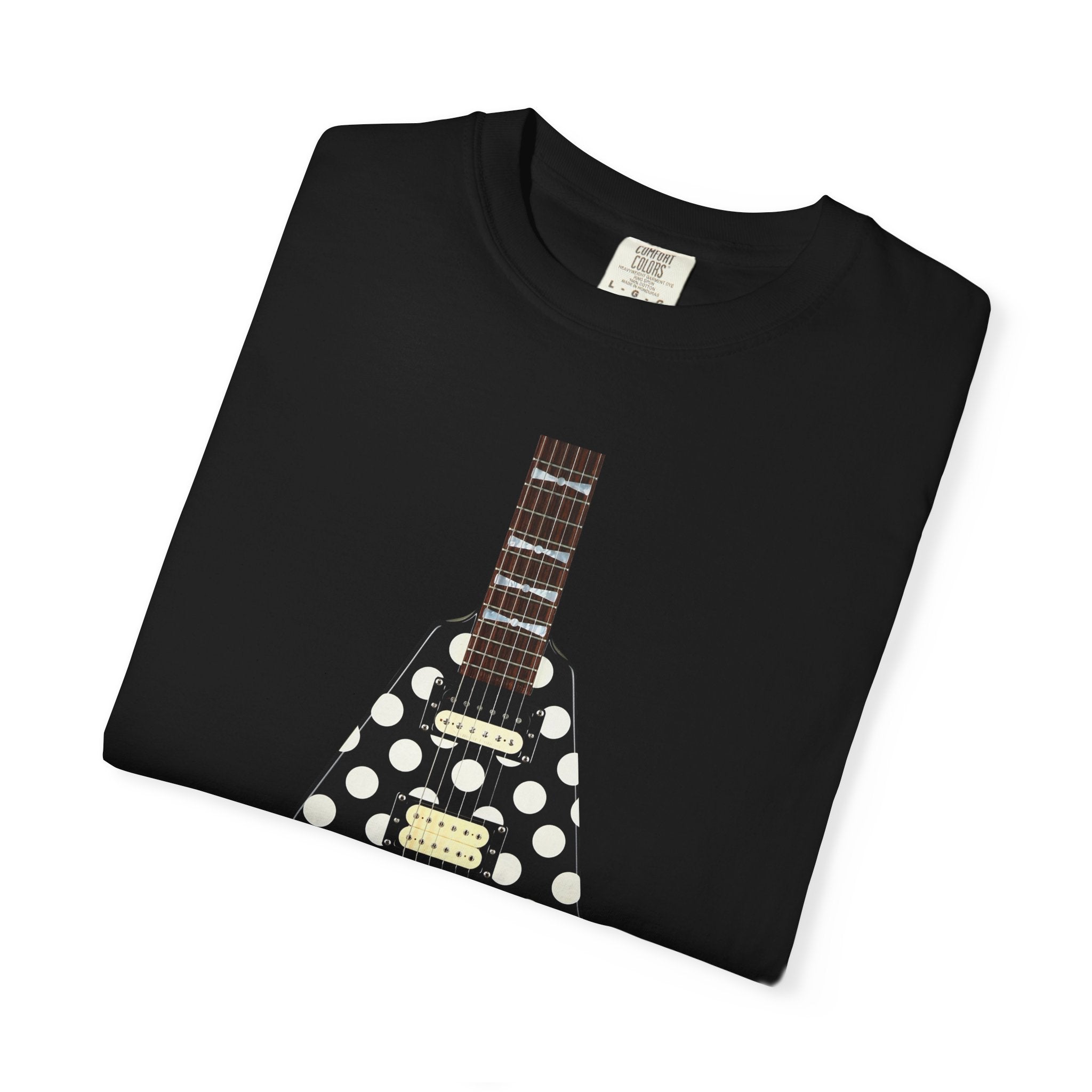 Randy Rhoads Polka Dot Flying V Guitar T-Shirt | Heavy Metal Tee | Inspired by an Iconic Metal Player | Comfort Colors 1717