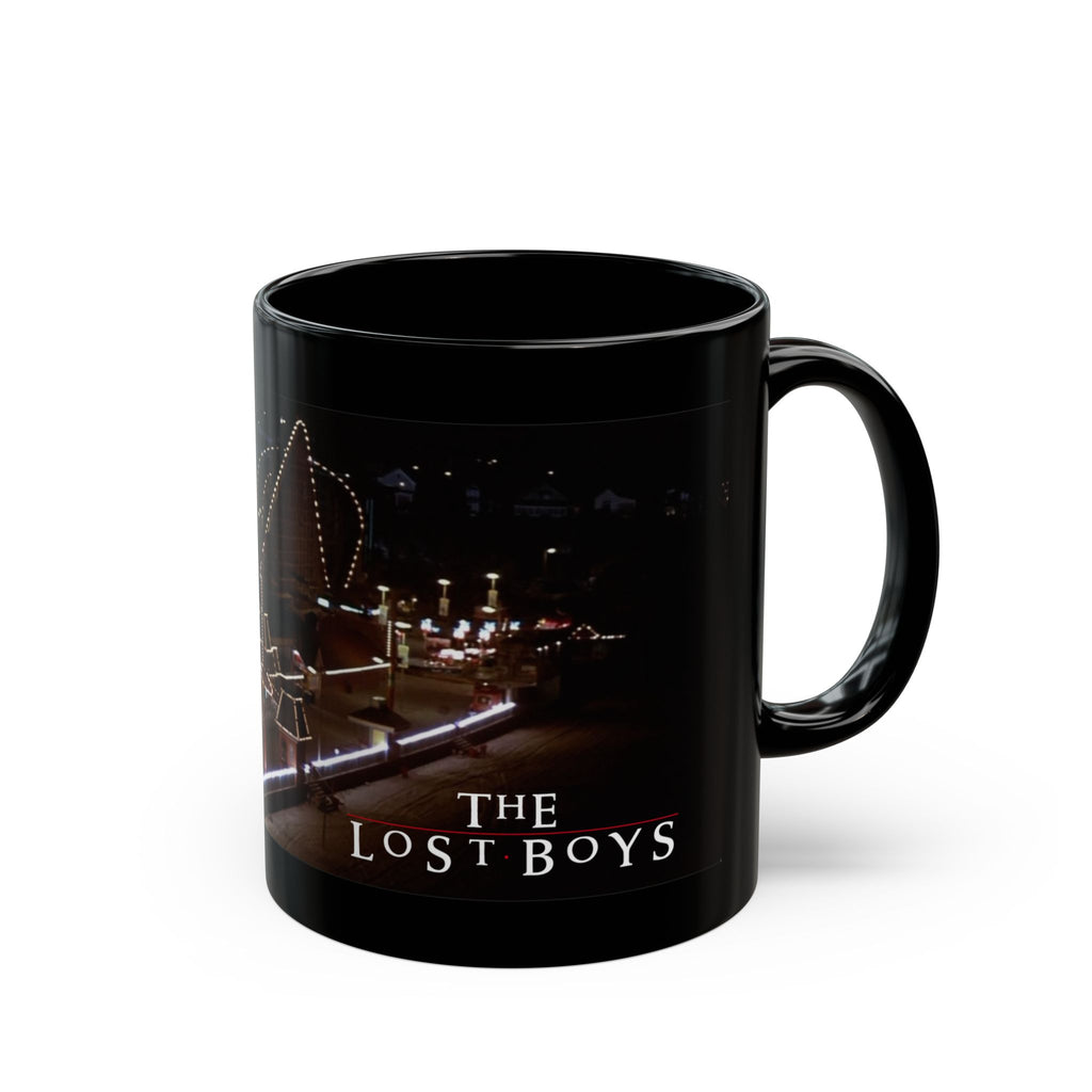 The Lost Boys 1987 Coffee Mug | Santa Carla Vampire Movie Mug | 11oz & 15oz Horror Film Gift | 80s Horror Fan Mug | Black Ceramic