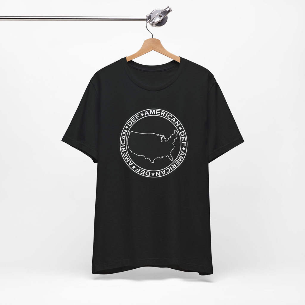 Def American logo on T Shirt. this is really old school Danzig Slayer era