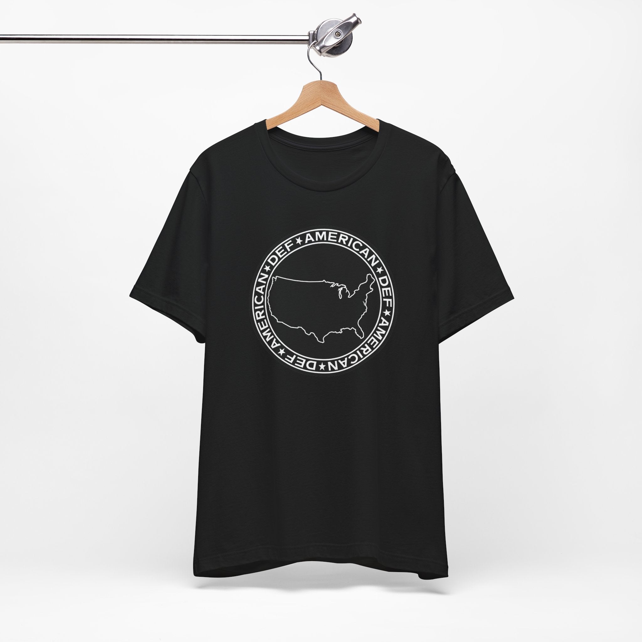 Def American logo on T Shirt. this is really old school Danzig Slayer era