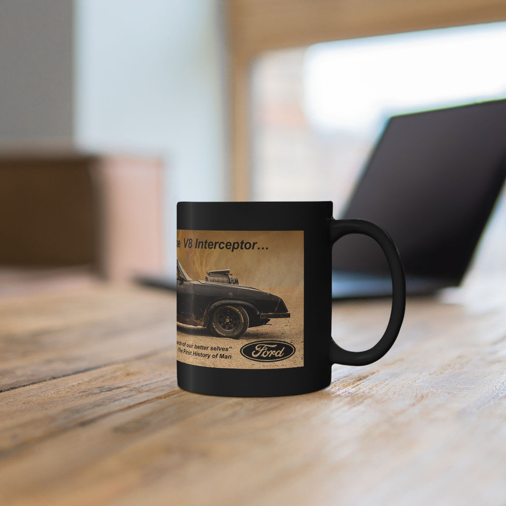 The Mad Max Ford V8 Interceptor car on coffee mug 11oz great gift for Dad