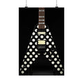 Randy Rhoads Polka Dot Flying V Guitar Poster | Ozzy Osbourne Wall Art