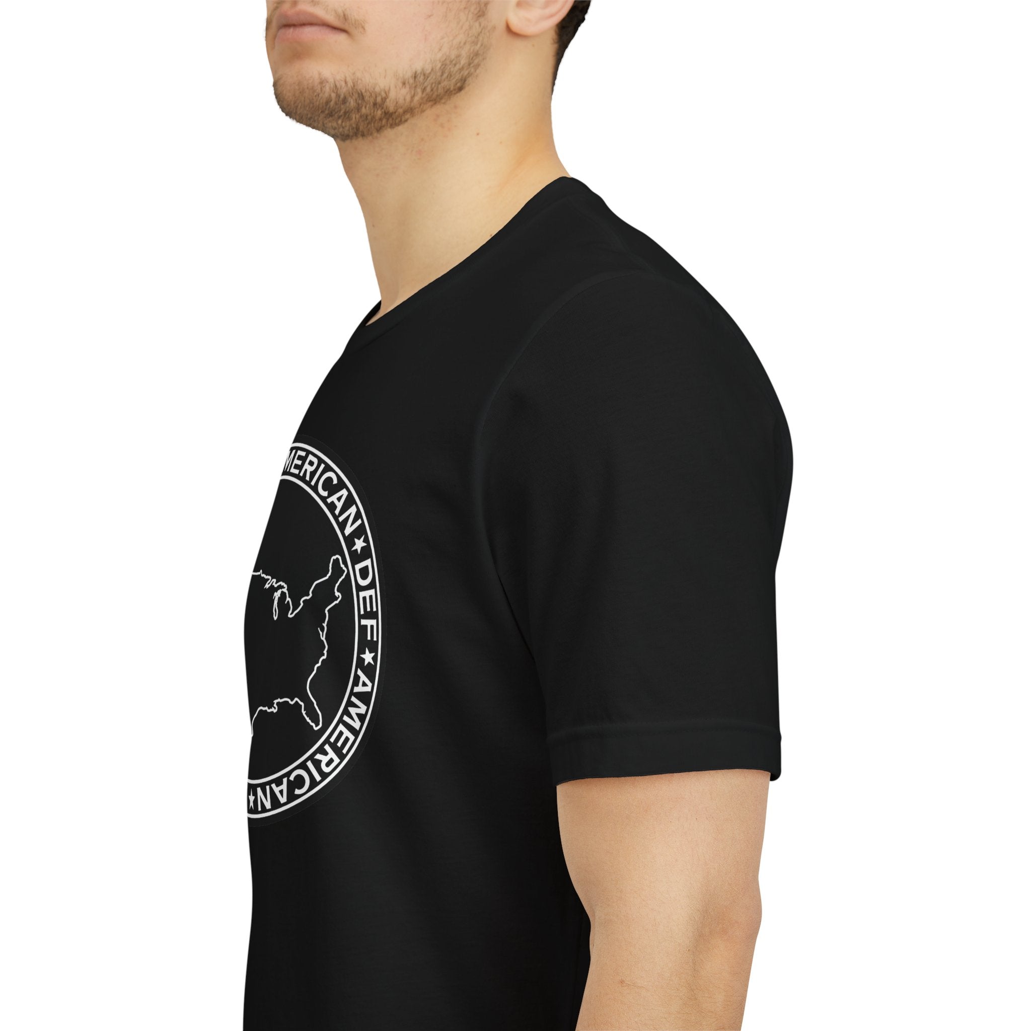 Def American logo on T Shirt. this is really old school Danzig Slayer era