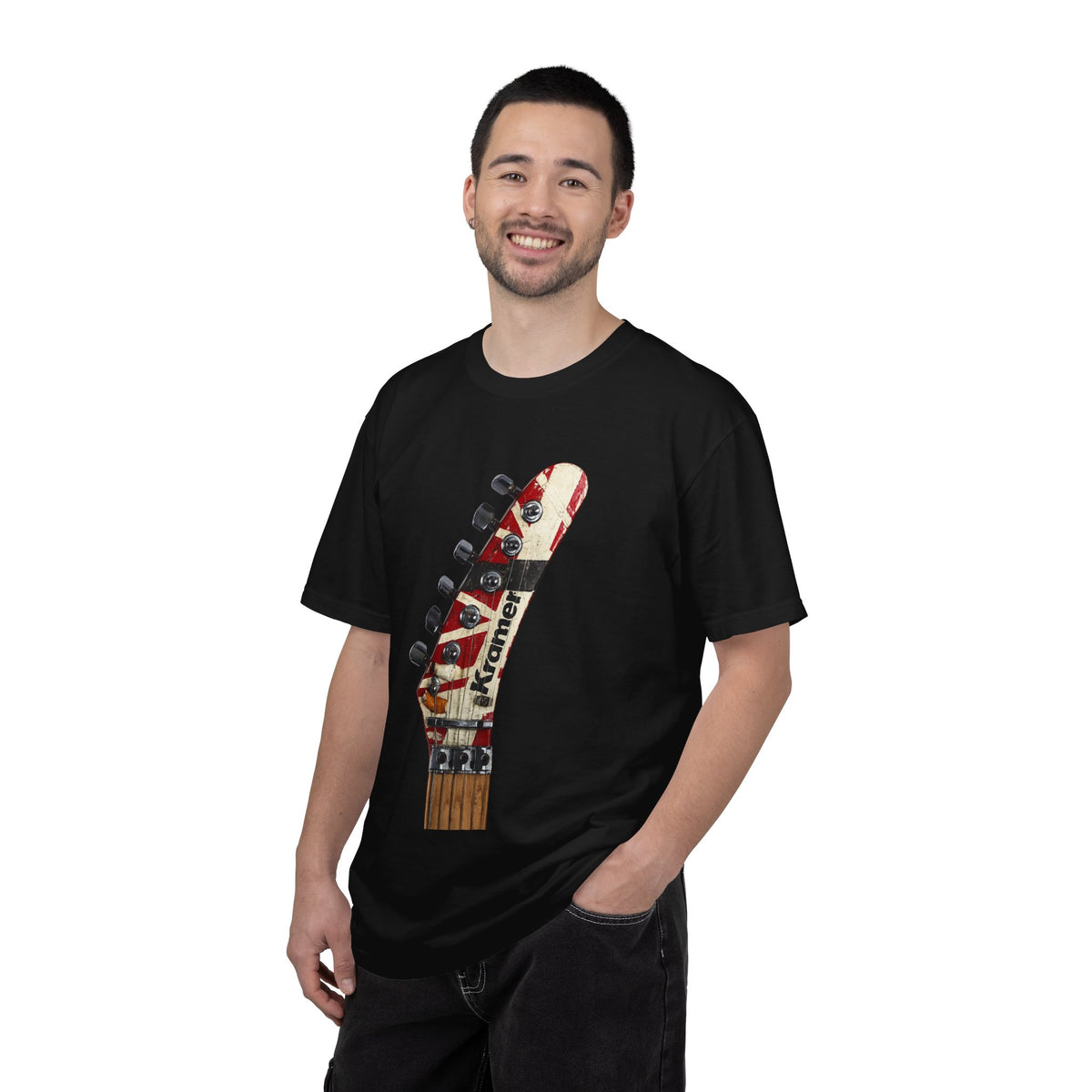 Frankenstrat Guitar Kramer Headstock Shirt | Vintage Rock Guitar T-Shirt | Inspired by Eddie Van Halen | Comfort Colors 1717