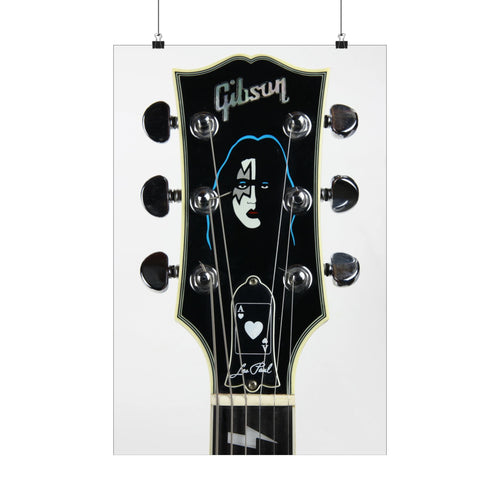 Ace Frehley Gibson Les Paul Headstock Poster | Vintage KISS Guitar Wall Art poster