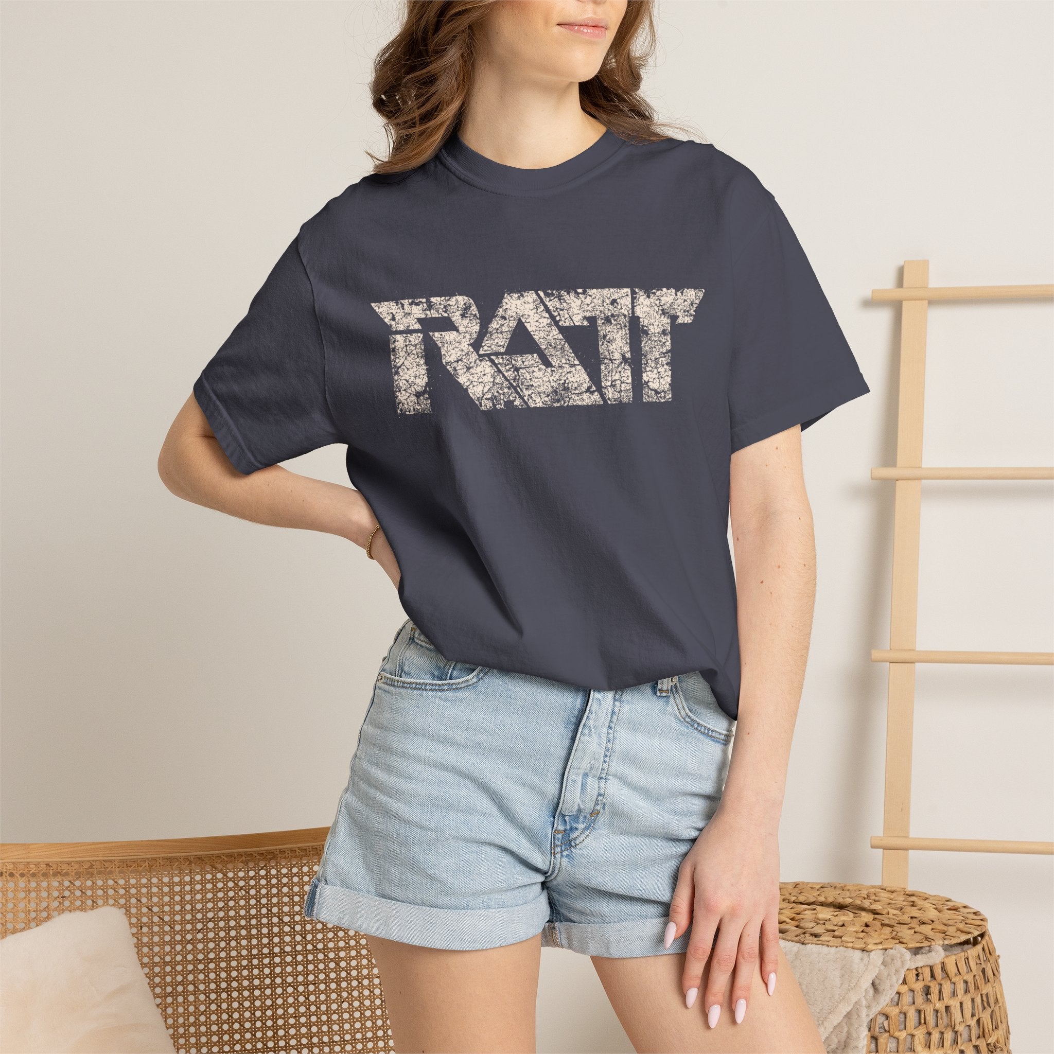 RATT Vintage Distressed Logo Shirt | 80s Heavy Metal Tee | Retro Glam Metal T-Shirt | Classic Rock Fan Gift
