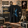 Blue Lightning Guitar Shirt | Heavy Metal T-Shirt | Inspired by Dimebag Darrell | Comfort Colors 1717 | Guitar Player Gift
