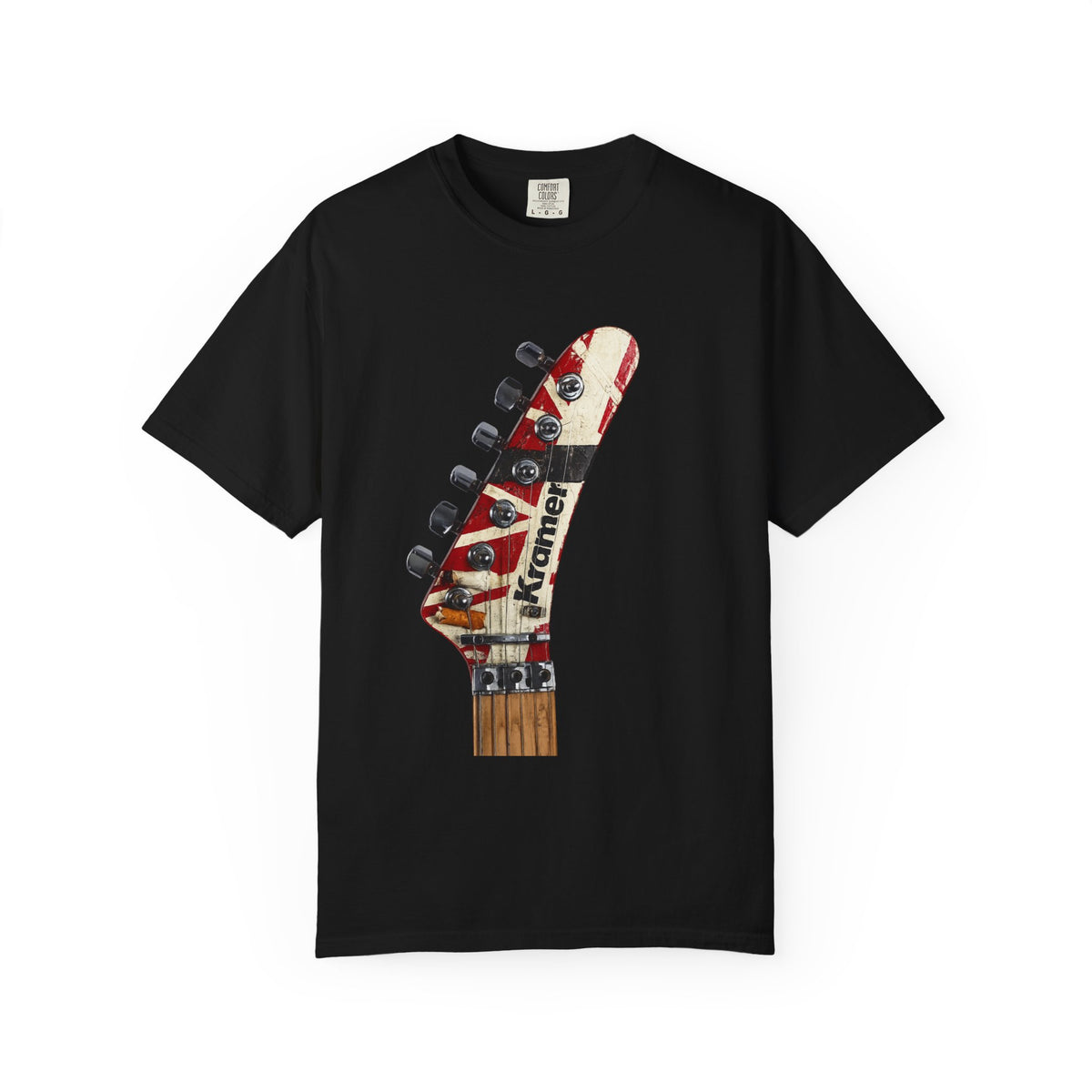 Frankenstrat Guitar Kramer Headstock Shirt | Vintage Rock Guitar T-Shirt | Inspired by Eddie Van Halen | Comfort Colors 1717