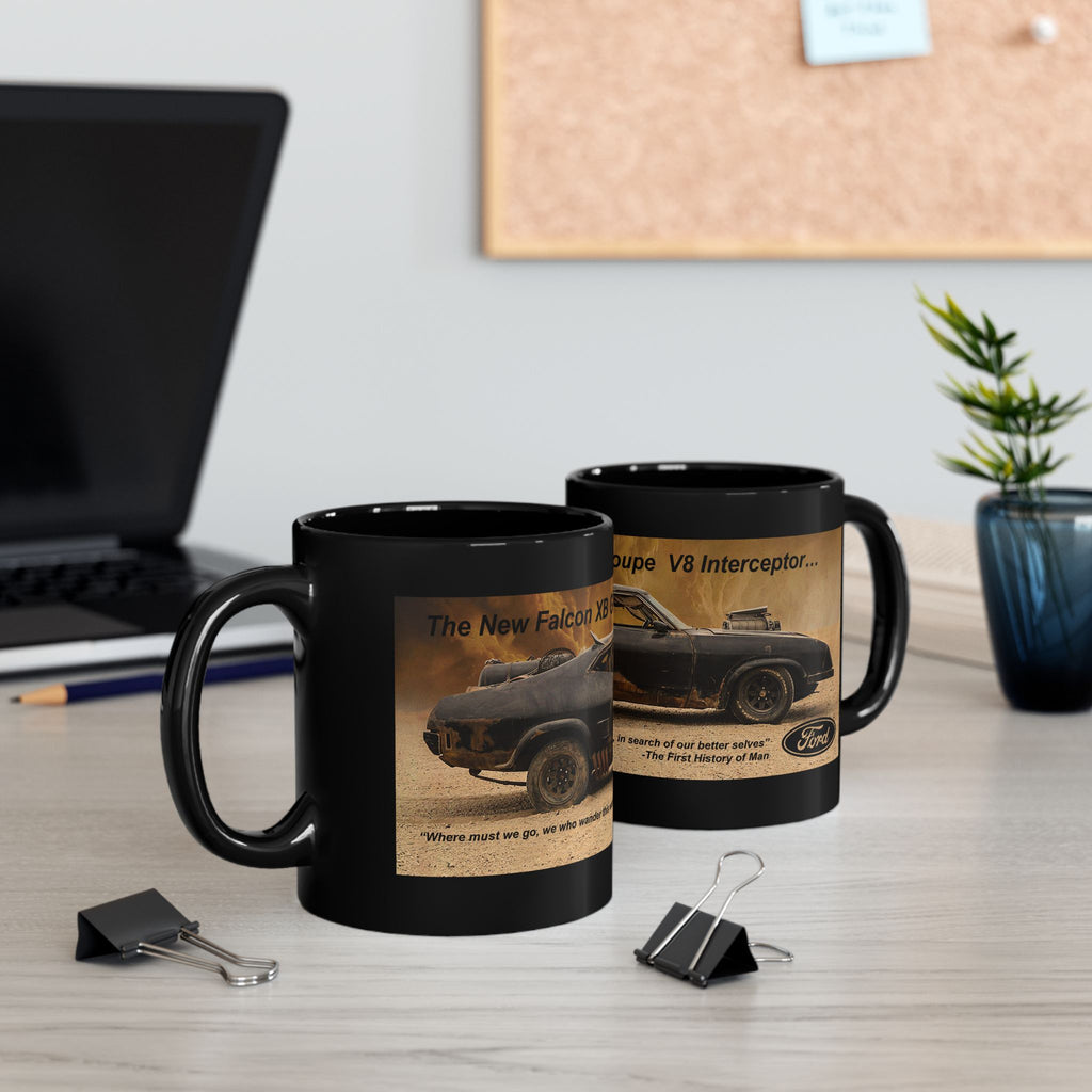 The Mad Max Ford V8 Interceptor car on coffee mug 11oz great gift for Dad