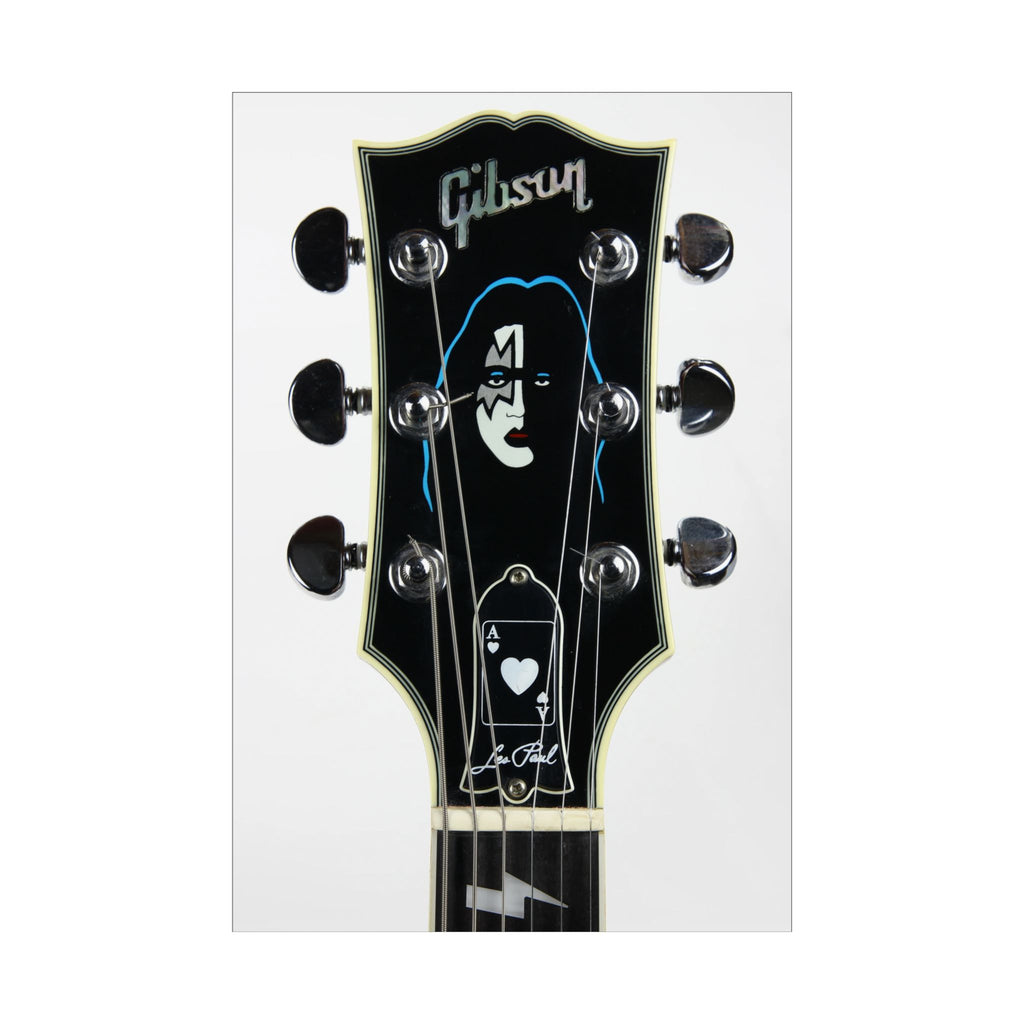 Ace Frehley Gibson Les Paul Headstock Poster | Vintage KISS Guitar Wall Art poster