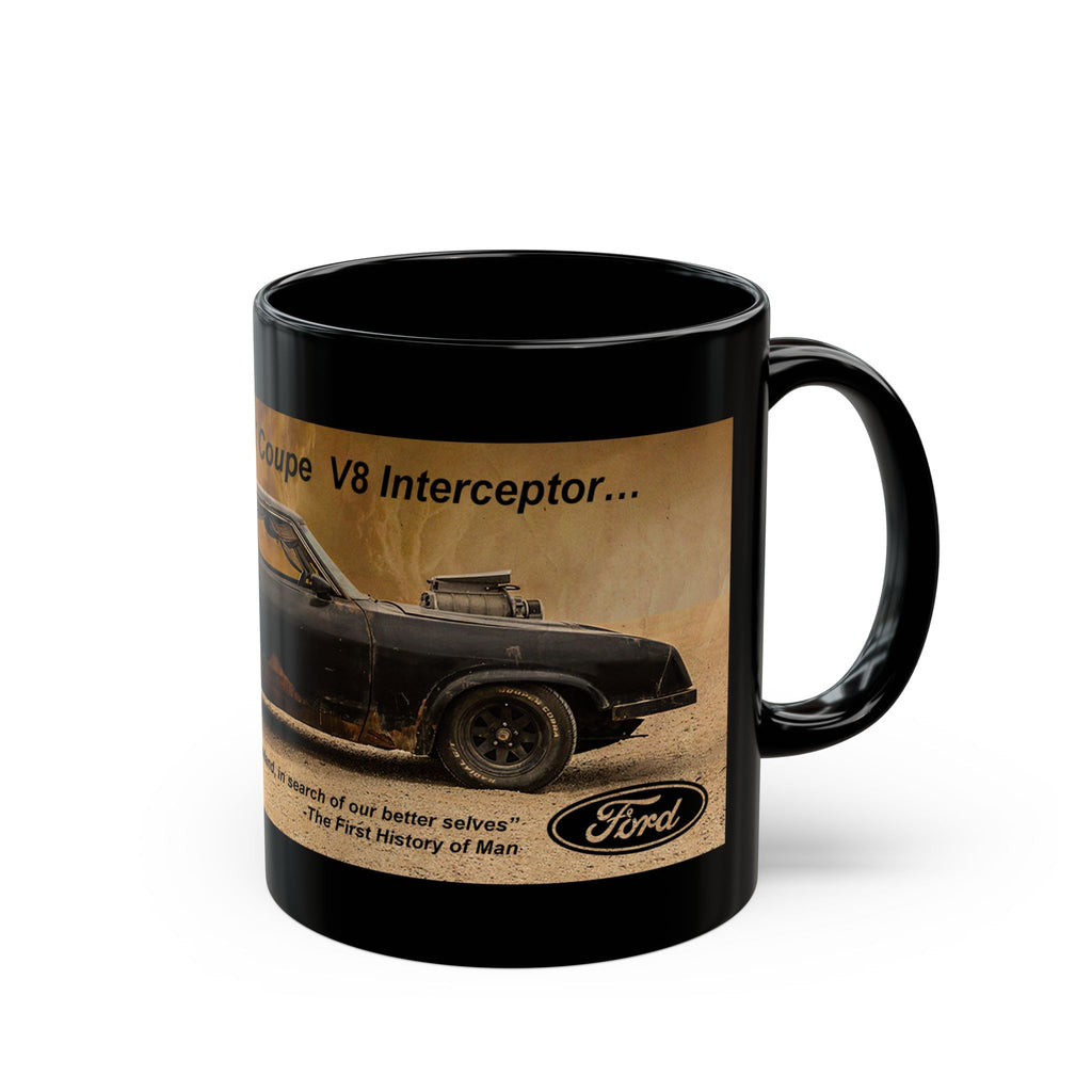 The Mad Max Ford V8 Interceptor car on coffee mug 11oz great gift for Dad