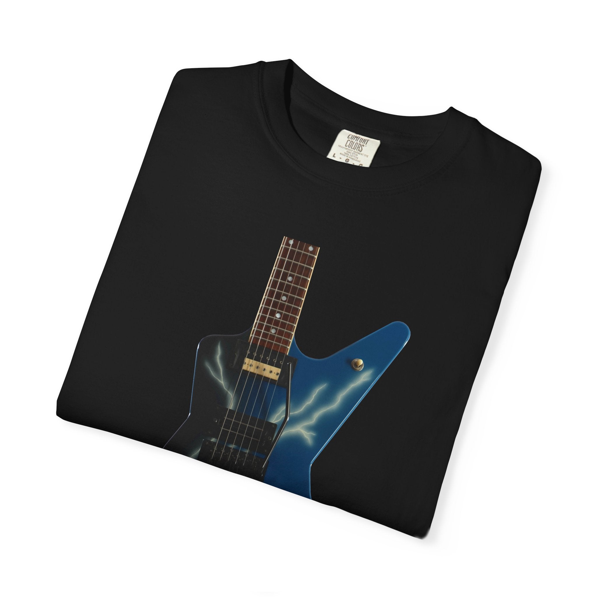 Blue Lightning Guitar Shirt | Heavy Metal T-Shirt | Inspired by Dimebag Darrell | Comfort Colors 1717 | Guitar Player Gift