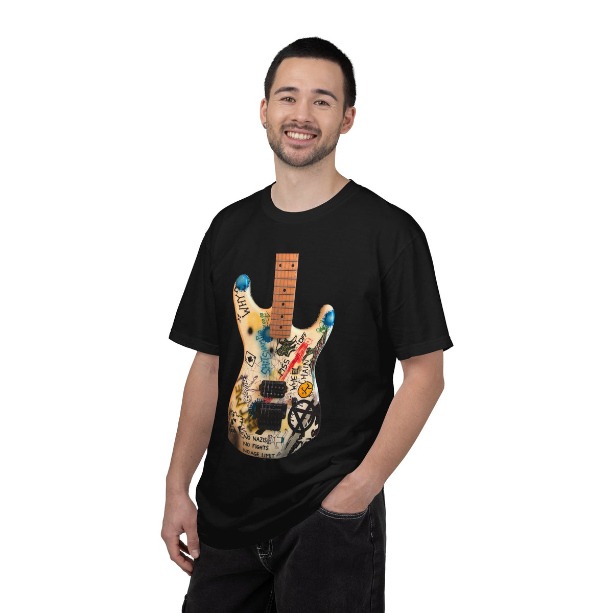 Mr. Graffiti Guitar T-Shirt | Vintage Rock Guitar Tee | Inspired by George Lynch's Legendary Guitar | Comfort Colors 1717