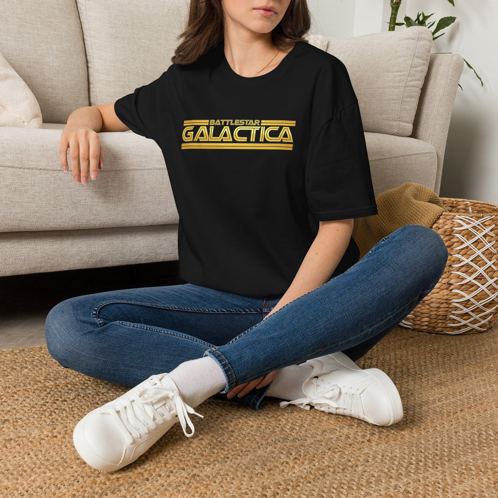 Battlestar Galactica 1978 Classic TV Logo T-Shirt | Retro Sci-Fi Tee | Vintage Space Opera Shirt | 70s Television Fan Gift