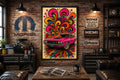 1970 Dodge Challenger R/T 70s Psychedelic Artwork Mopar Wall Poster