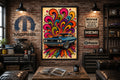 1970 Plymouth GTX 70s Psychedelic Artwork Mopar Wall Poster